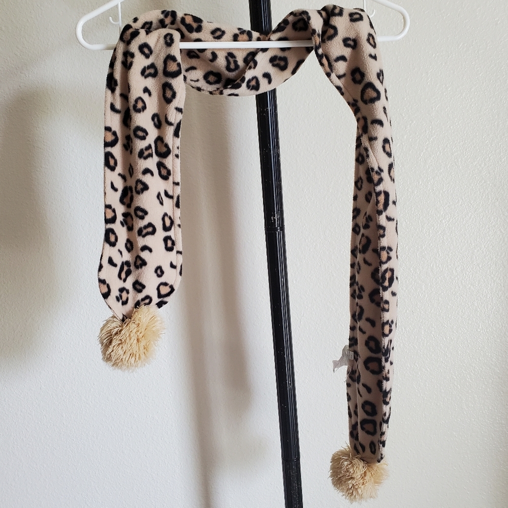 B2G1 FREE, Leopard print pom scarf